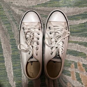 White Converse Platforms